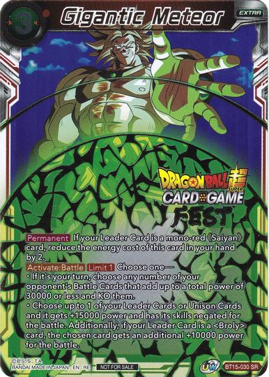 Gigantic Meteor (Card Game Fest 2022) (BT15-030) [Tournament Promotion Cards] | Shuffle n Cut Hobbies & Games