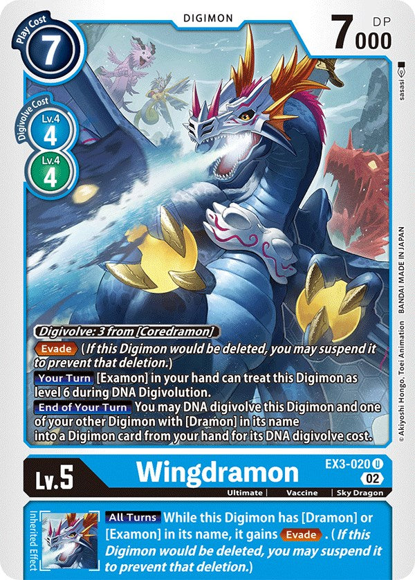 Wingdramon [EX3-020] [Draconic Roar] | Shuffle n Cut Hobbies & Games