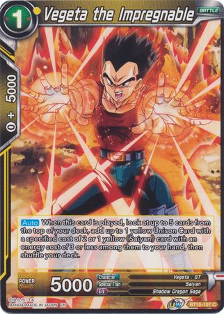 Vegeta the Impregnable (BT10-107) [Rise of the Unison Warrior 2nd Edition] | Shuffle n Cut Hobbies & Games