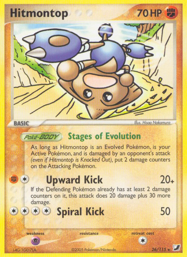 Hitmontop (26/115) [EX: Unseen Forces] | Shuffle n Cut Hobbies & Games