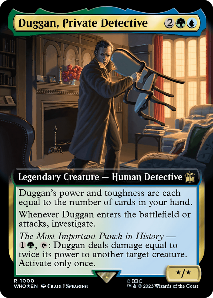 Duggan, Private Detective (Extended Art) (Surge Foil) [Doctor Who] | Shuffle n Cut Hobbies & Games