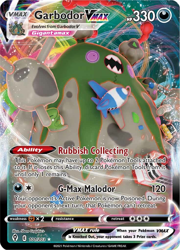 Garbodor VMAX (101/203) [Sword & Shield: Evolving Skies] | Shuffle n Cut Hobbies & Games