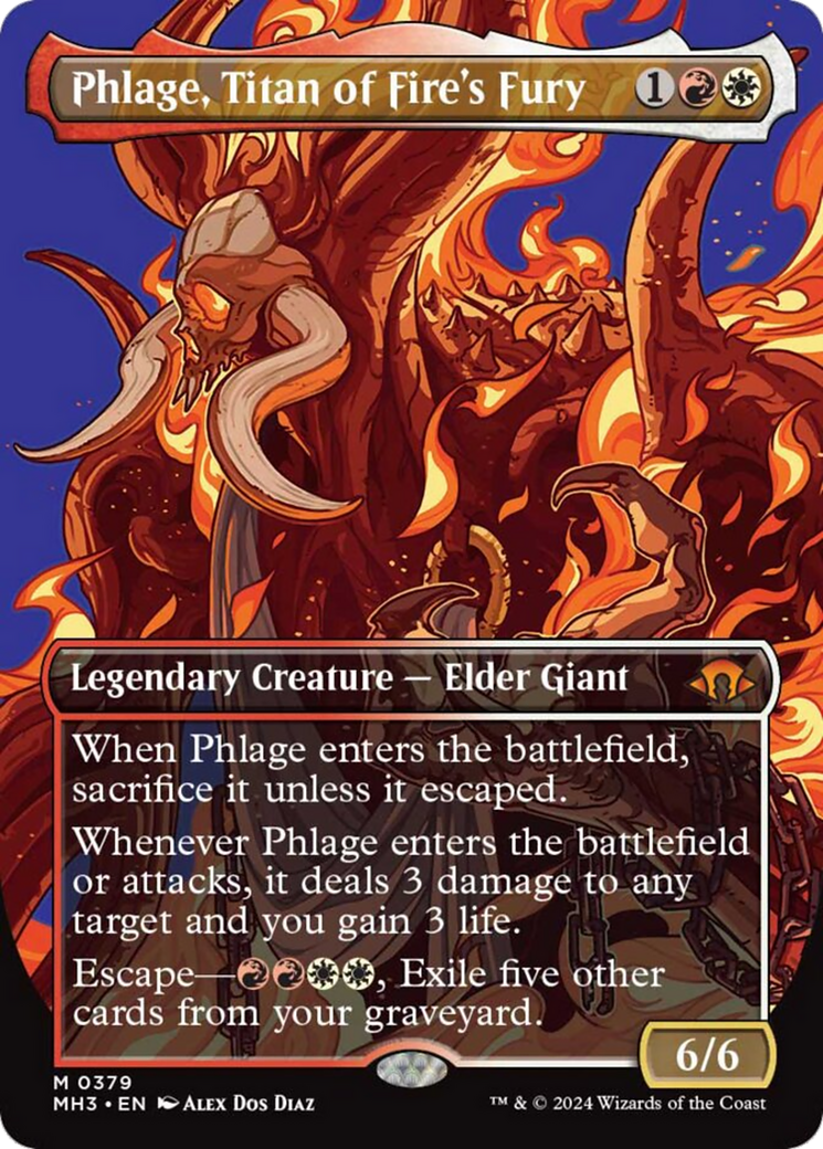 Phlage, Titan of Fire's Fury (Borderless) [Modern Horizons 3] | Shuffle n Cut Hobbies & Games