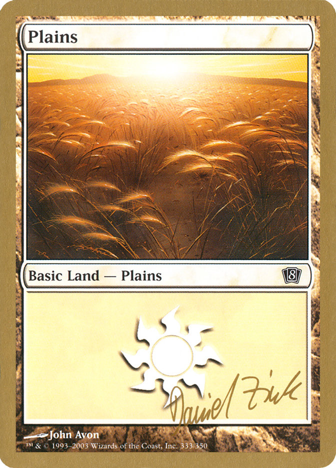 Plains (dz333) (Daniel Zink) [World Championship Decks 2003] | Shuffle n Cut Hobbies & Games