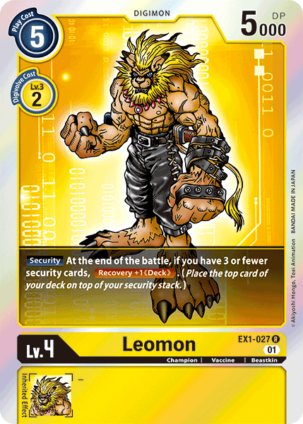 Leomon [EX1-027] [Classic Collection] | Shuffle n Cut Hobbies & Games