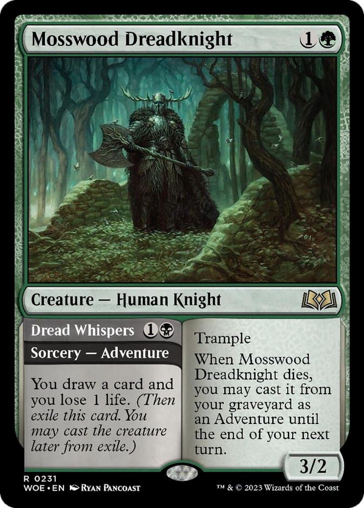 Mosswood Dreadknight // Dread Whispers [Wilds of Eldraine] | Shuffle n Cut Hobbies & Games