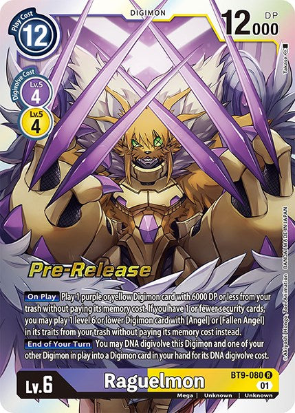 Raguelmon [BT9-080] [X Record Pre-Release Promos] | Shuffle n Cut Hobbies & Games