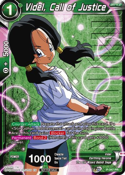 Videl, Call of Justice (Winner Stamped) (P-347) [Tournament Promotion Cards] | Shuffle n Cut Hobbies & Games