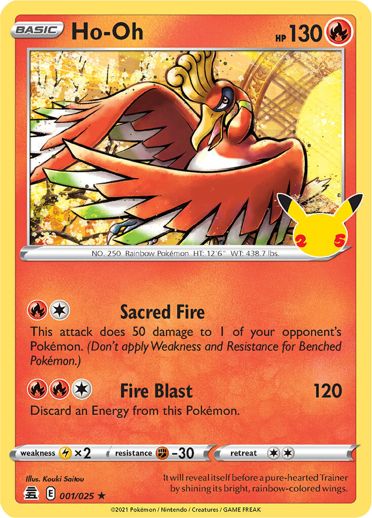 Ho-oh (001/025) [Celebrations: 25th Anniversary] | Shuffle n Cut Hobbies & Games