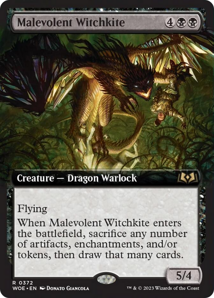 Malevolent Witchkite (Extended Art) [Wilds of Eldraine] | Shuffle n Cut Hobbies & Games