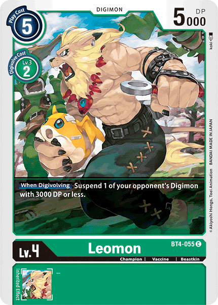 Leomon [BT4-055] [Great Legend] | Shuffle n Cut Hobbies & Games