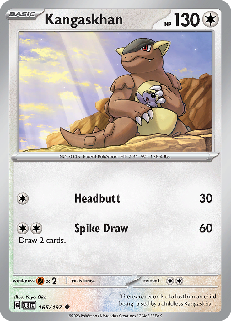 Kangaskhan (165/197) [Scarlet & Violet: Obsidian Flames] | Shuffle n Cut Hobbies & Games