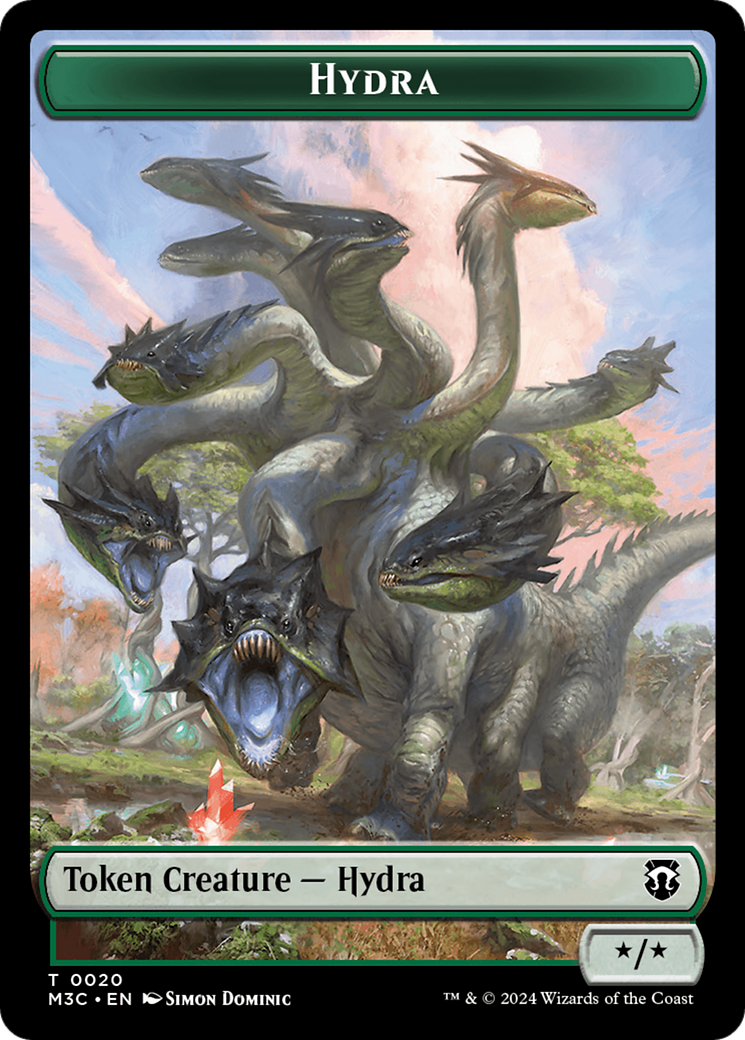 Hydra (Ripple Foil) // Boar Double-Sided Token [Modern Horizons 3 Commander Tokens] | Shuffle n Cut Hobbies & Games