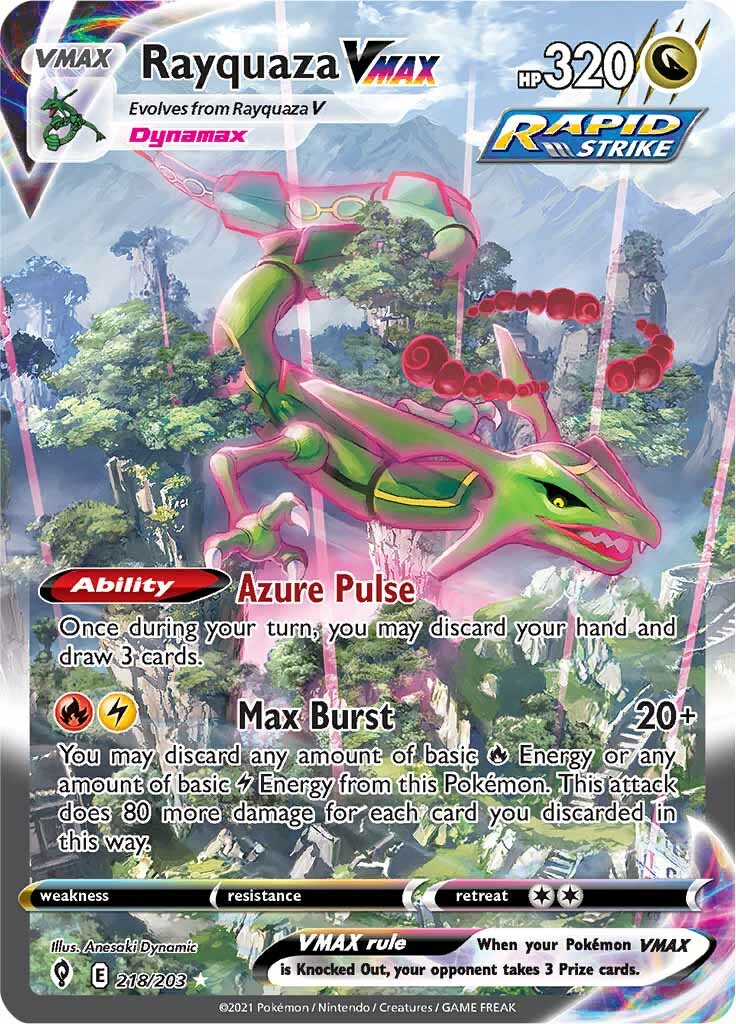 Rayquaza VMAX (218/203) [Sword & Shield: Evolving Skies] | Shuffle n Cut Hobbies & Games