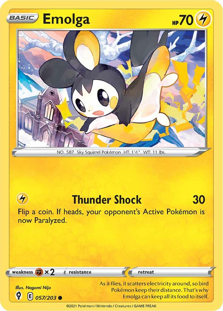 Emolga (057/203) [Sword & Shield: Evolving Skies] | Shuffle n Cut Hobbies & Games