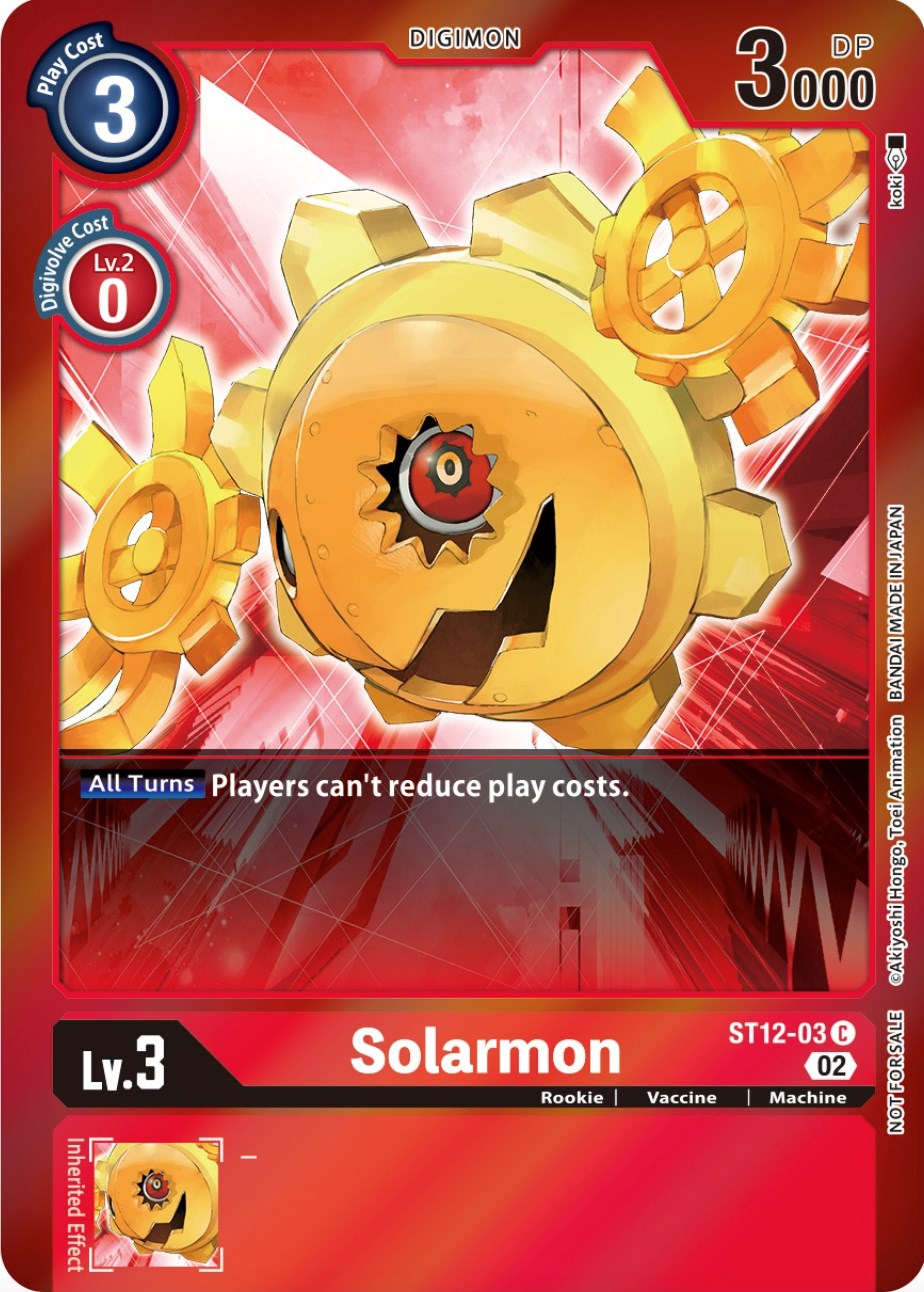 Solarmon [ST12-03] (Event Pack 4) [Starter Deck: Jesmon Promos] | Shuffle n Cut Hobbies & Games