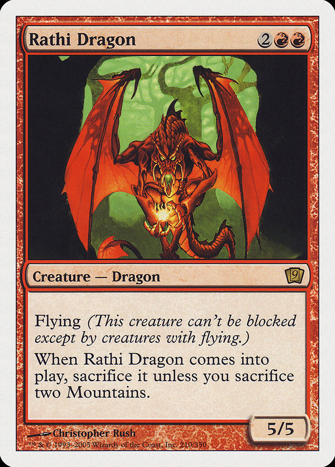 Rathi Dragon (9th Edition) [Oversize Cards] | Shuffle n Cut Hobbies & Games