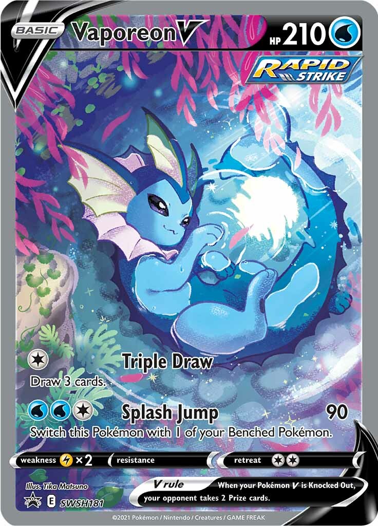 Vaporeon V (SWSH181) [Sword & Shield: Black Star Promos] | Shuffle n Cut Hobbies & Games