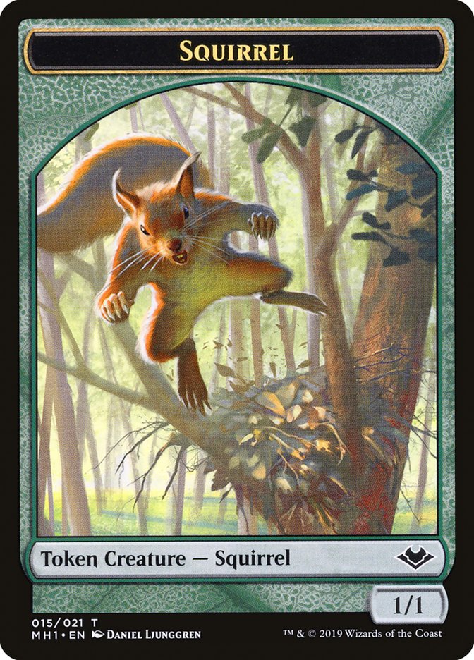 Zombie (007) // Squirrel (015) Double-Sided Token [Modern Horizons Tokens] | Shuffle n Cut Hobbies & Games