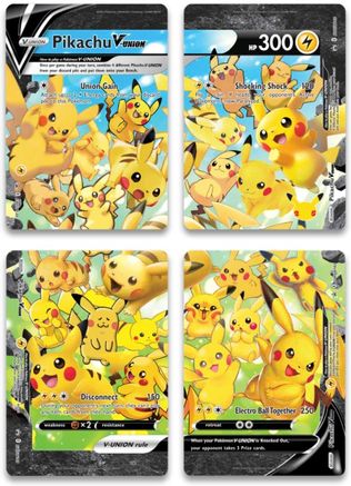 Pikachu V-UNION (Set of 4) [Sword & Shield: Black Star Promos] | Shuffle n Cut Hobbies & Games