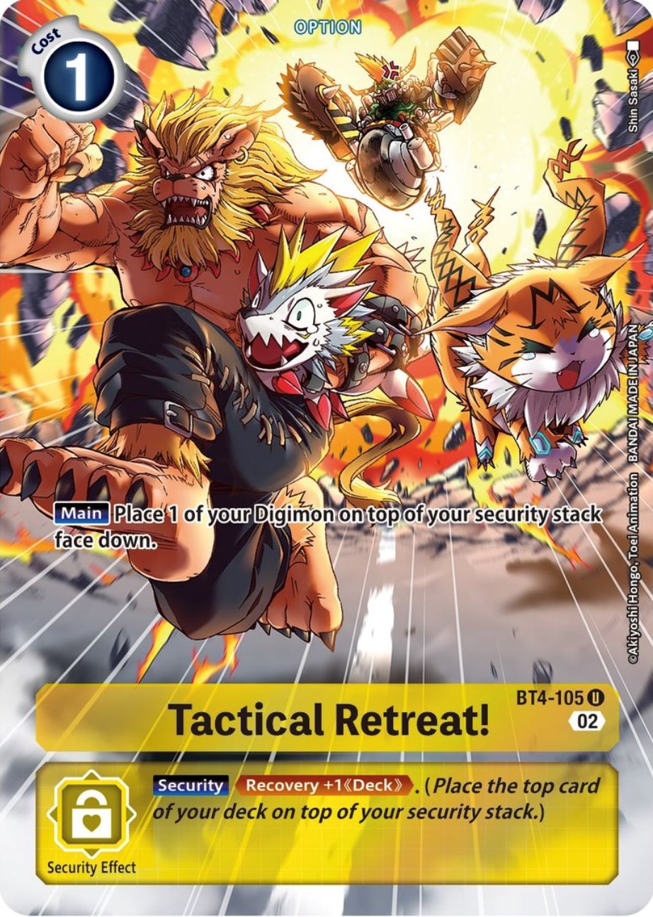 Tactical Retreat! [BT4-105] (Alternate Art) [Starter Deck: Beelzemon Advanced Deck Set] | Shuffle n Cut Hobbies & Games