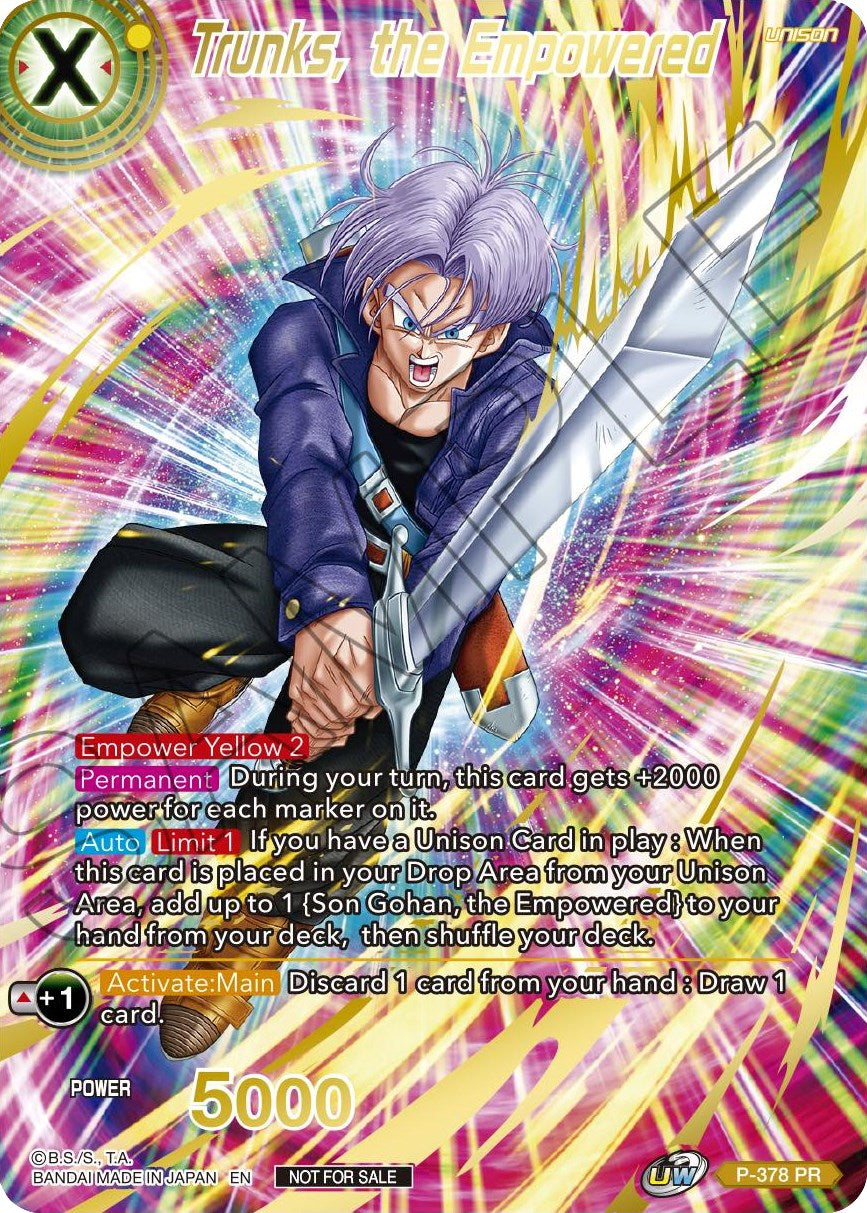 Trunks, the Empowered (Gold Stamped) (P-378) [Promotion Cards] | Shuffle n Cut Hobbies & Games