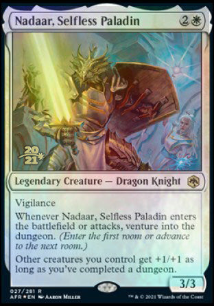 Nadaar, Selfless Paladin [Dungeons & Dragons: Adventures in the Forgotten Realms Prerelease Promos] | Shuffle n Cut Hobbies & Games