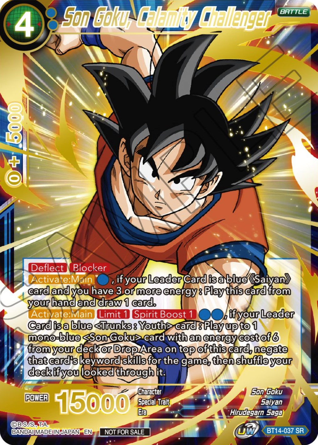 Son Goku, Calamity Challenger (BT14-037) [Tournament Promotion Cards] | Shuffle n Cut Hobbies & Games