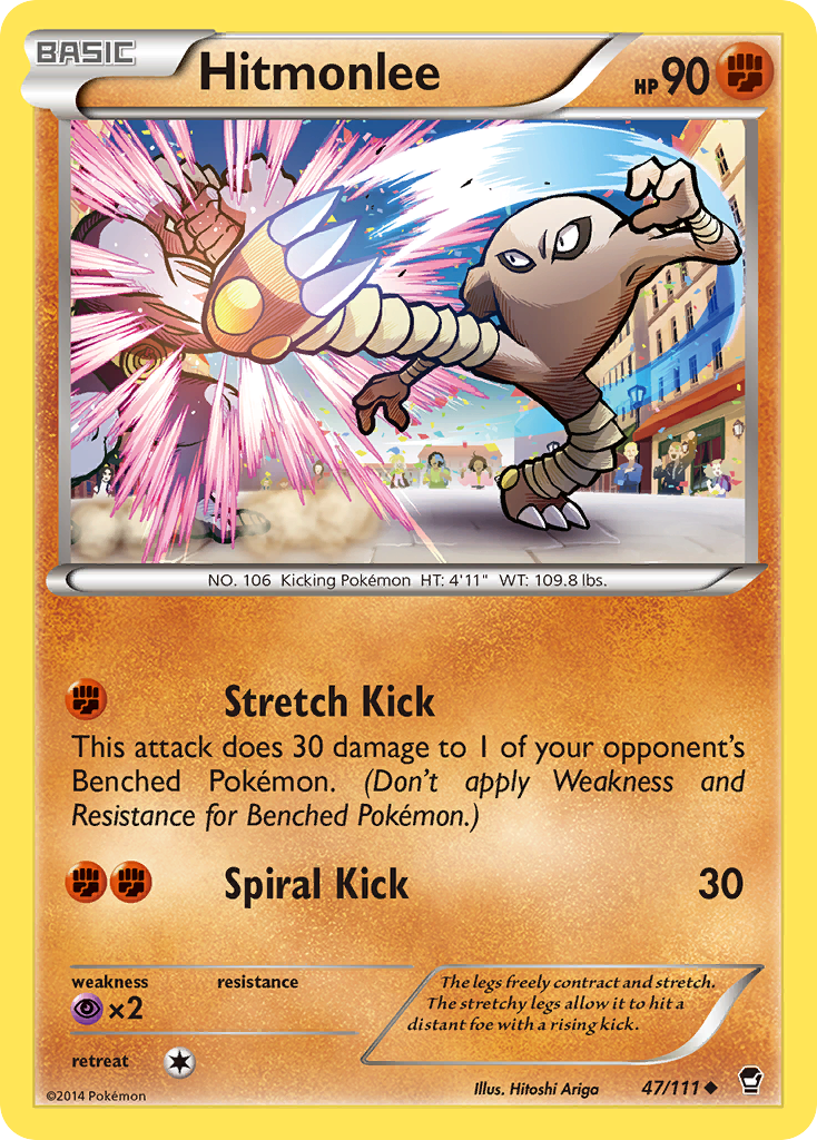 Hitmonlee (47/111) [XY: Furious Fists] | Shuffle n Cut Hobbies & Games