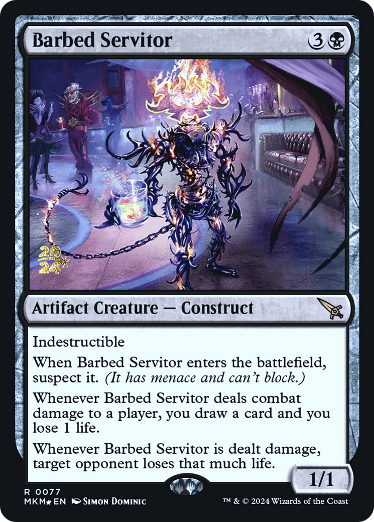 Barbed Servitor [Murders at Karlov Manor Prerelease Promos] | Shuffle n Cut Hobbies & Games