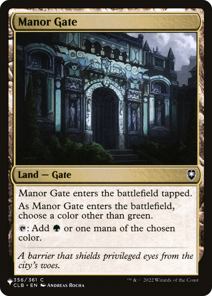 Manor Gate [The List] | Shuffle n Cut Hobbies & Games