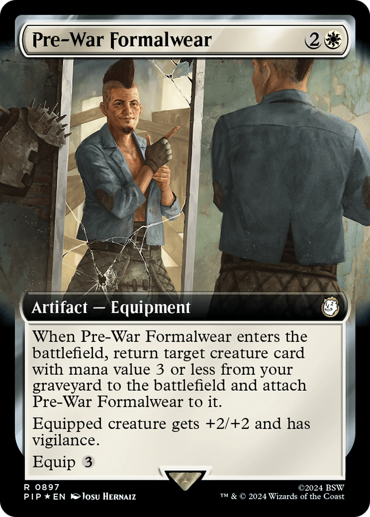 Pre-War Formalwear (Extended Art) (Surge Foil) [Fallout] | Shuffle n Cut Hobbies & Games