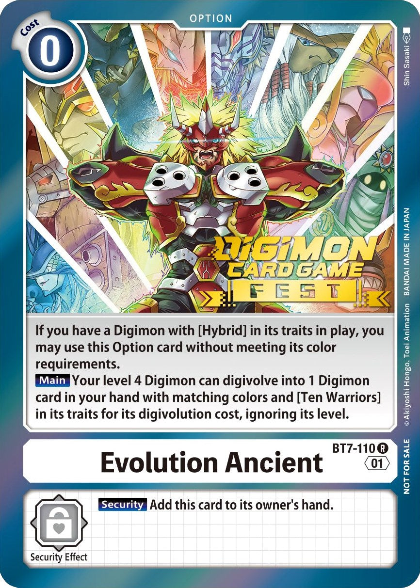 Evolution Ancient [BT7-110] (Digimon Card Game Fest 2022) [Next Adventure Promos] | Shuffle n Cut Hobbies & Games