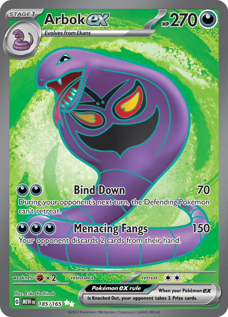 Arbok ex (185/165) [Scarlet & Violet 151] | Shuffle n Cut Hobbies & Games