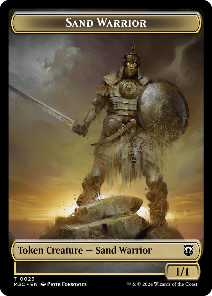 Marit Lage // Sand Warrior Double-Sided Token [Modern Horizons 3 Commander Tokens] | Shuffle n Cut Hobbies & Games