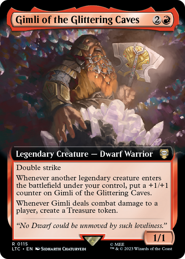 Gimli of the Glittering Caves (Extended Art) [The Lord of the Rings: Tales of Middle-Earth Commander] | Shuffle n Cut Hobbies & Games