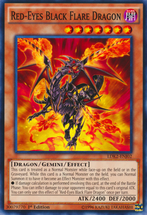 Red-Eyes Black Flare Dragon [LDK2-ENJ02] Common | Shuffle n Cut Hobbies & Games