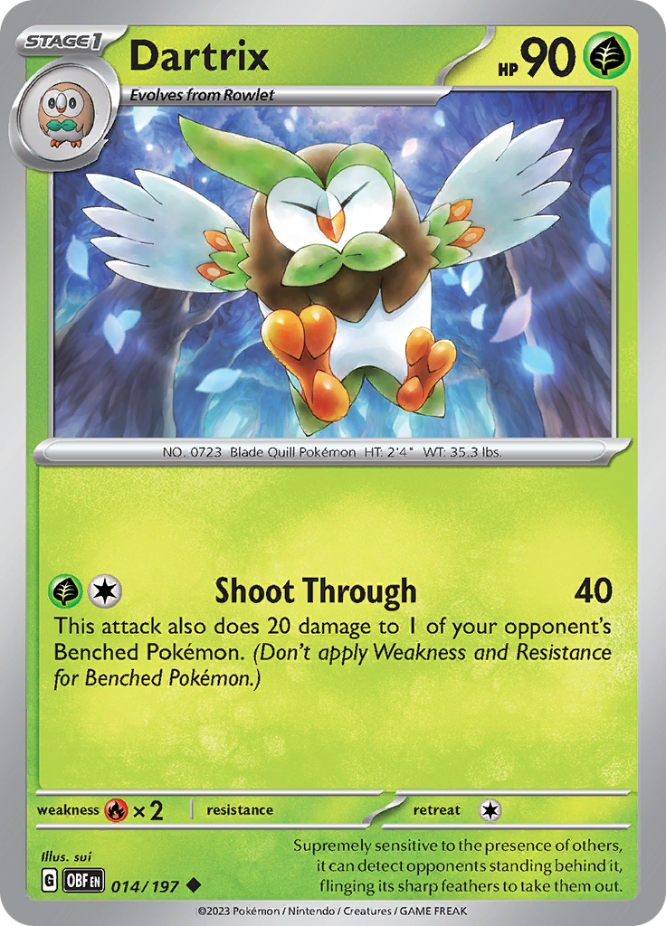 Dartrix (014/197) [Scarlet & Violet: Obsidian Flames] | Shuffle n Cut Hobbies & Games