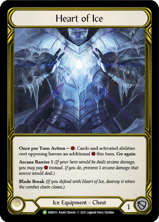 Heart of Ice (Golden) [FAB053] (Promo)  Cold Foil | Shuffle n Cut Hobbies & Games