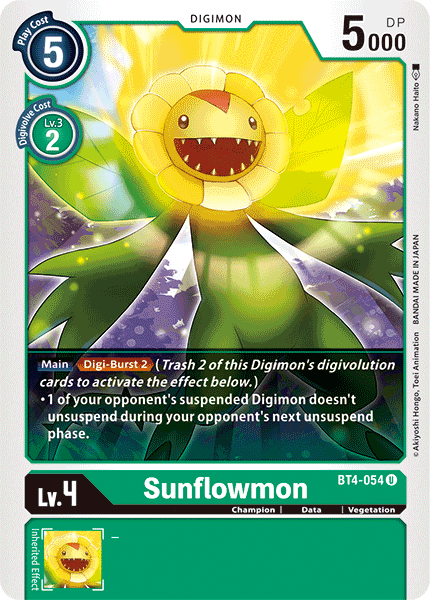 Sunflowmon [BT4-054] [Great Legend] | Shuffle n Cut Hobbies & Games