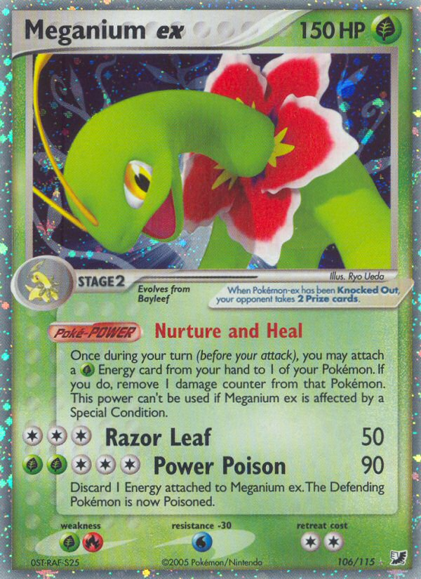 Meganium ex (106/115) [EX: Unseen Forces] | Shuffle n Cut Hobbies & Games