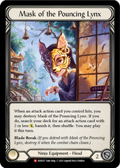 Mask of the Pouncing Lynx [EVR037] (Everfest)  1st Edition Cold Foil | Shuffle n Cut Hobbies & Games