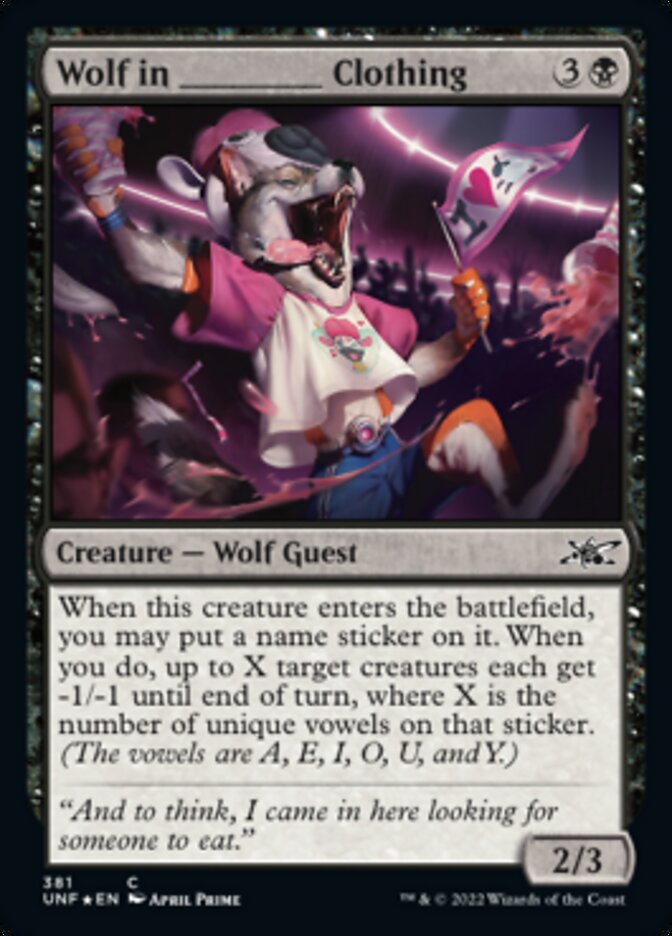 Wolf in _____ Clothing (Galaxy Foil) [Unfinity] | Shuffle n Cut Hobbies & Games