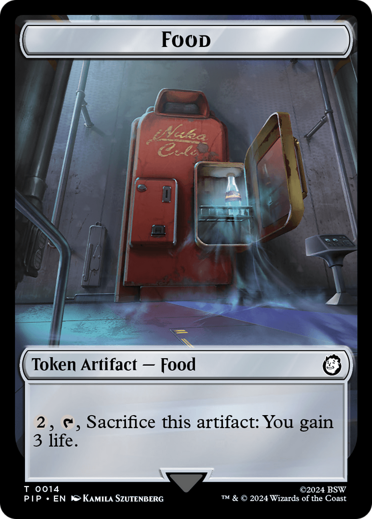 Robot // Food (0014) Double-Sided Token [Fallout Tokens] | Shuffle n Cut Hobbies & Games