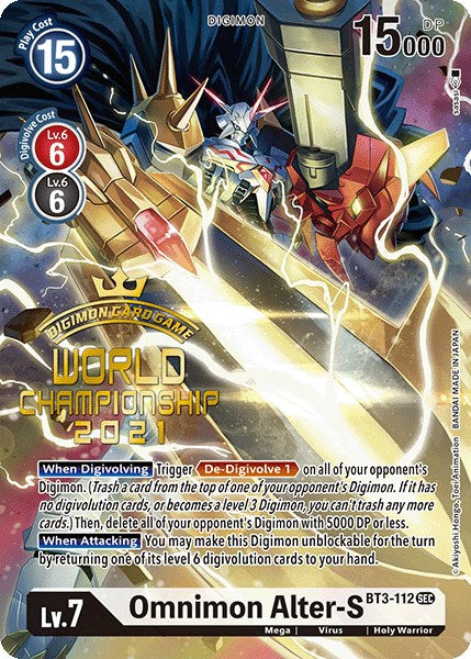 Omnimon Alter-S [BT3-112] (World Championship 2021) [Release Special Booster Promos] | Shuffle n Cut Hobbies & Games