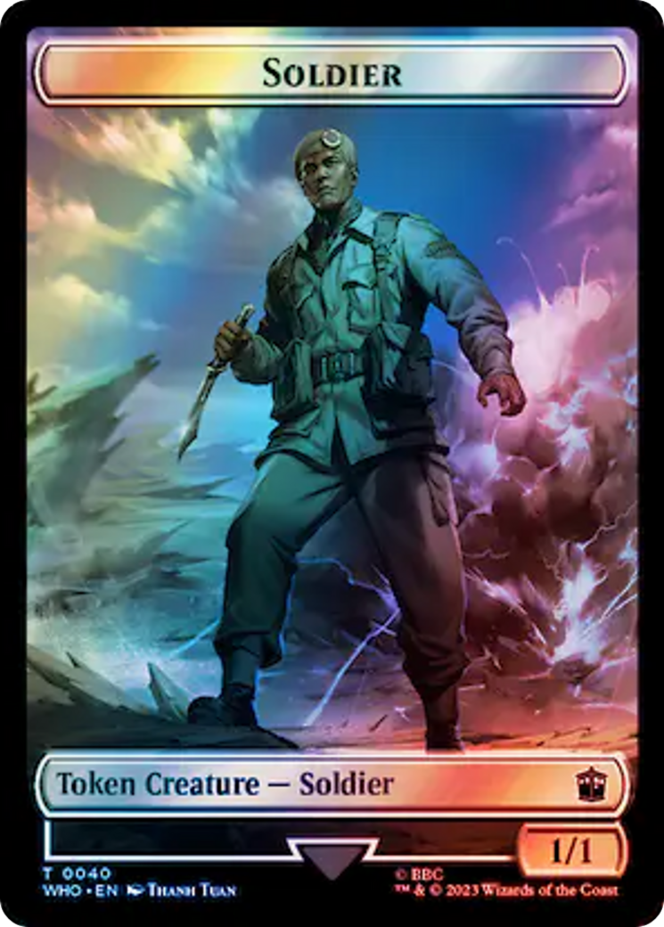 Soldier // Treasure (0060) Double-Sided Token (Surge Foil) [Doctor Who Tokens] | Shuffle n Cut Hobbies & Games