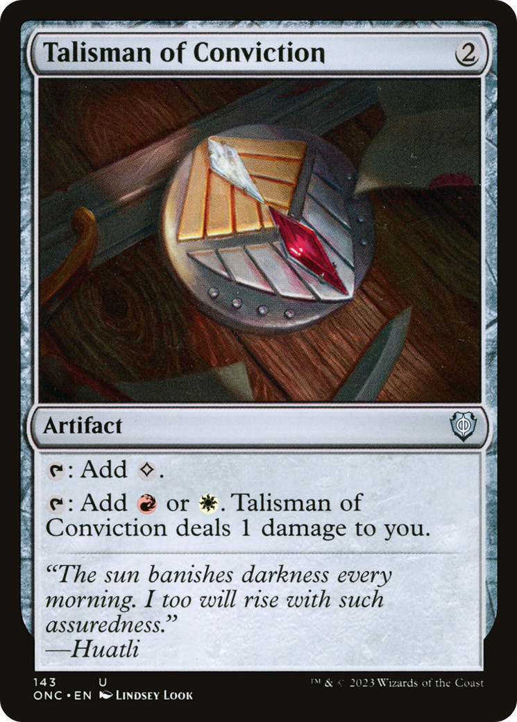 Talisman of Conviction [Phyrexia: All Will Be One Commander] | Shuffle n Cut Hobbies & Games