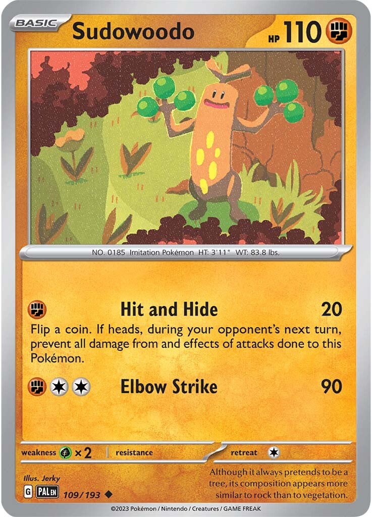 Sudowoodo (109/193) [Scarlet & Violet: Paldea Evolved] | Shuffle n Cut Hobbies & Games