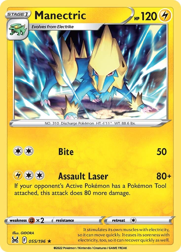 Manectric (055/196) [Sword & Shield: Lost Origin] | Shuffle n Cut Hobbies & Games