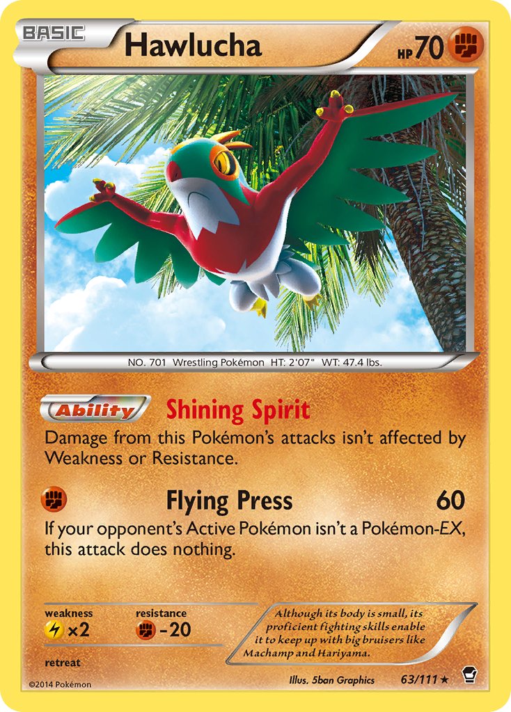 Hawlucha (63/111) (Cosmos Holo) (Blister Exclusive) [XY: Furious Fists] | Shuffle n Cut Hobbies & Games